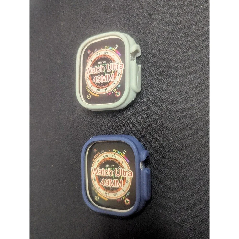 Soft Silicone Cases for Apple Watch Ultra Bumper Cover Protection 2 Pack